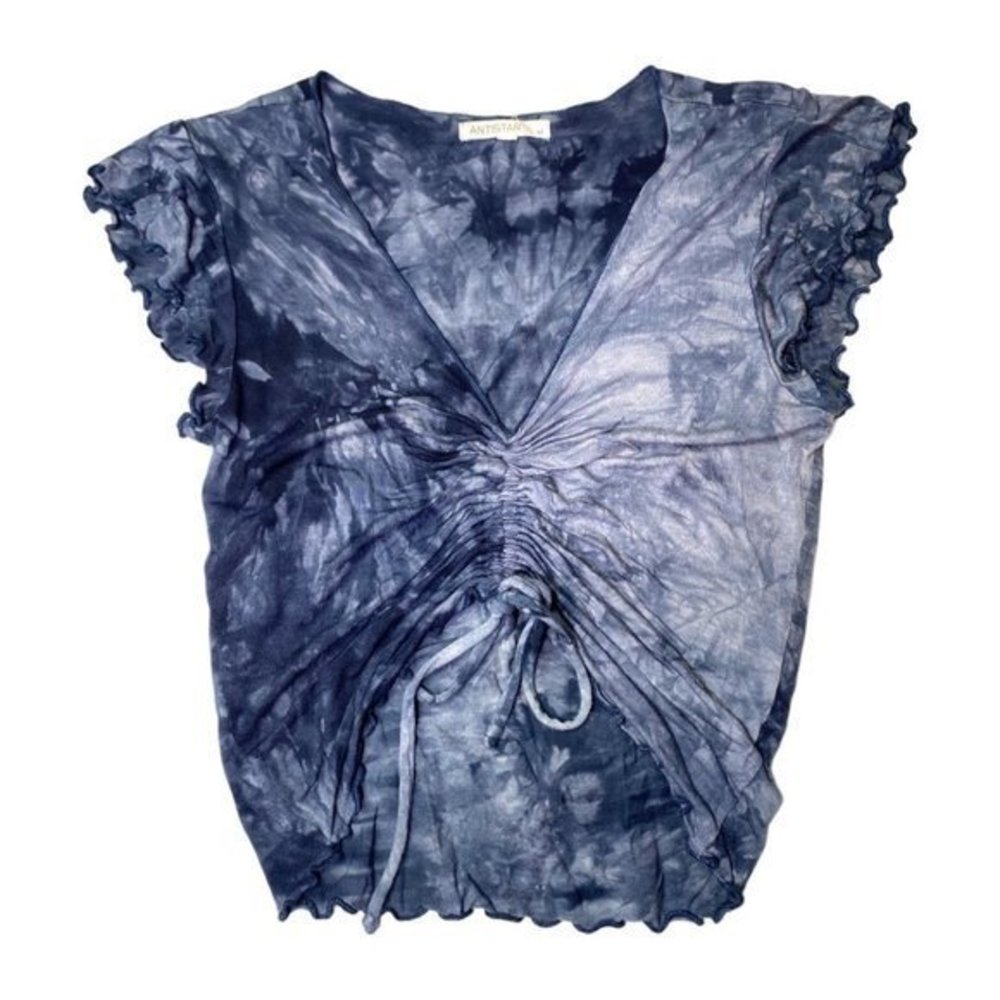 Anistar Black/Grey Tie Dye Shirt- size medium